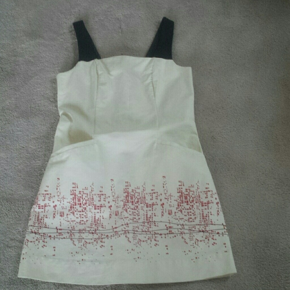 Artsy cotton "canvas look" dress